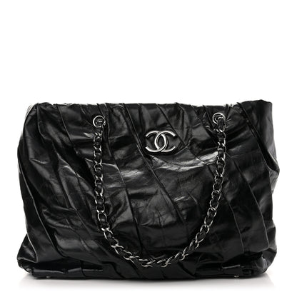 Chanel Glazed Calfskin Large Twisted Tote Black 1 of 10