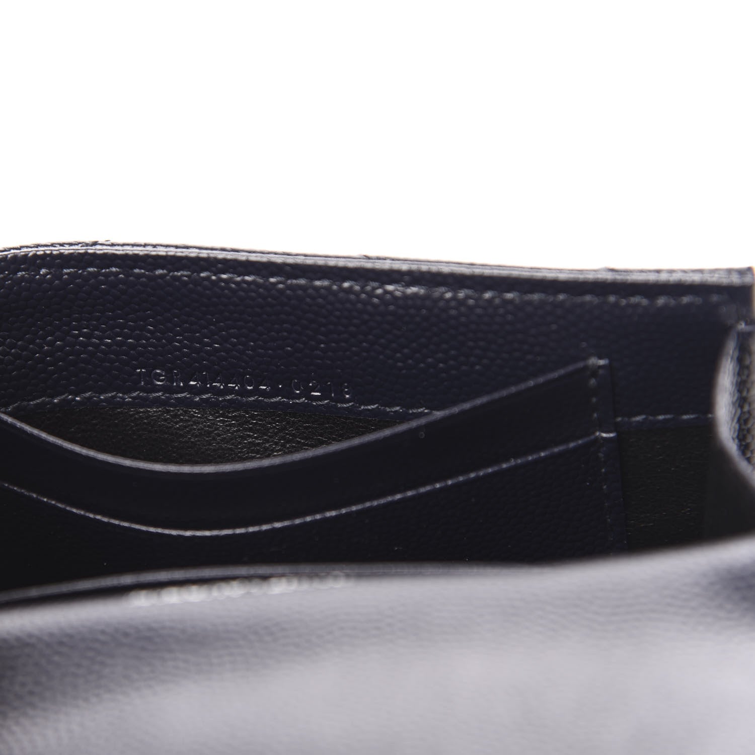 Saint Laurent Grain De Poudre Matelasse Chevron Small Monogram Envelope Wallet Deep Marine 7 of 8