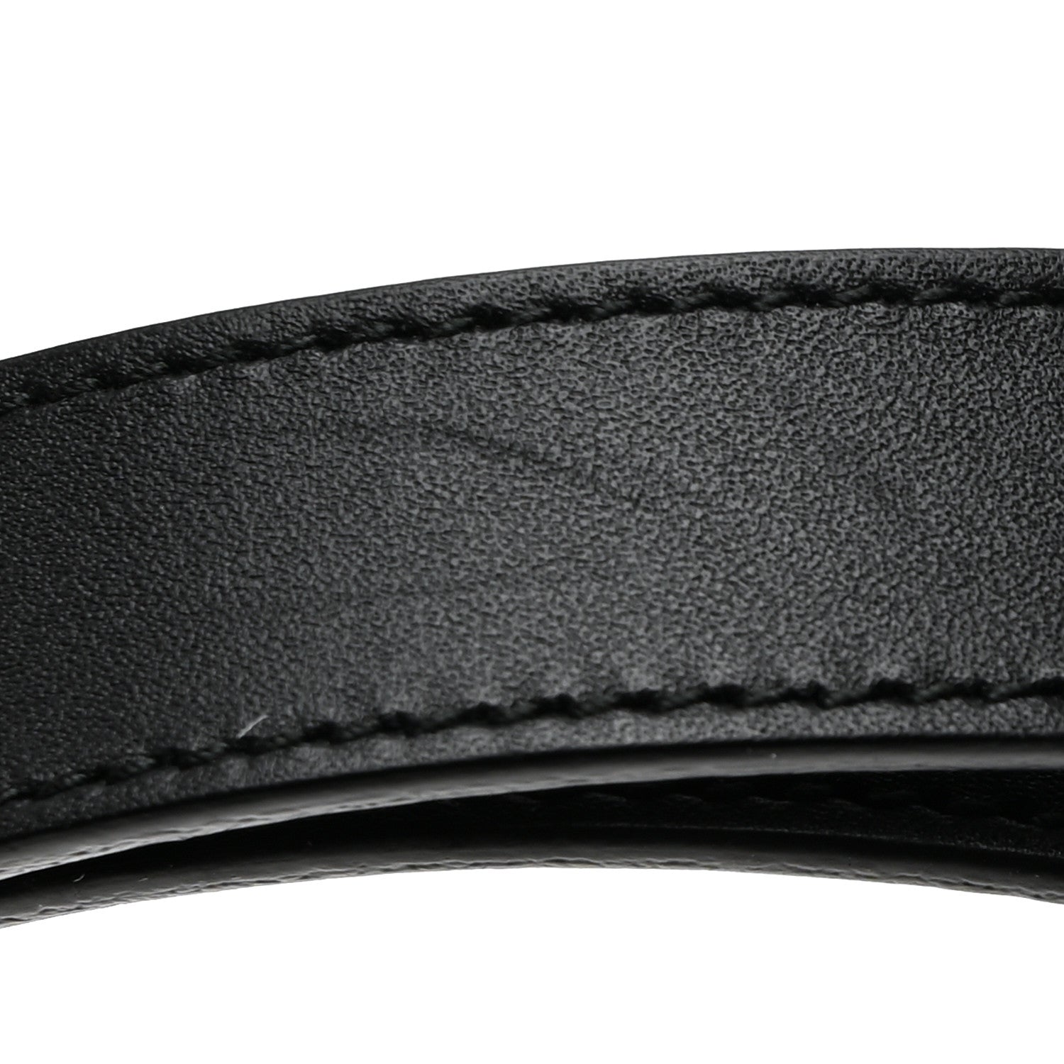Gucci Calfskin Pearl Double G 20mm Belt 85 34 Black Cream 6 of 8
