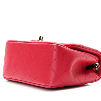 Chanel Lambskin Quilted Mini Square Flap Pink 6 of 8