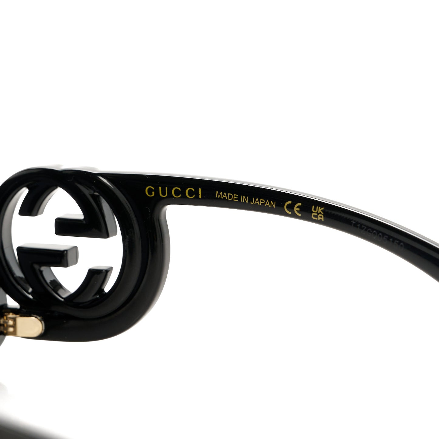 Acetate Chaise Rectangle Frame Sunglasses GG1325S Black