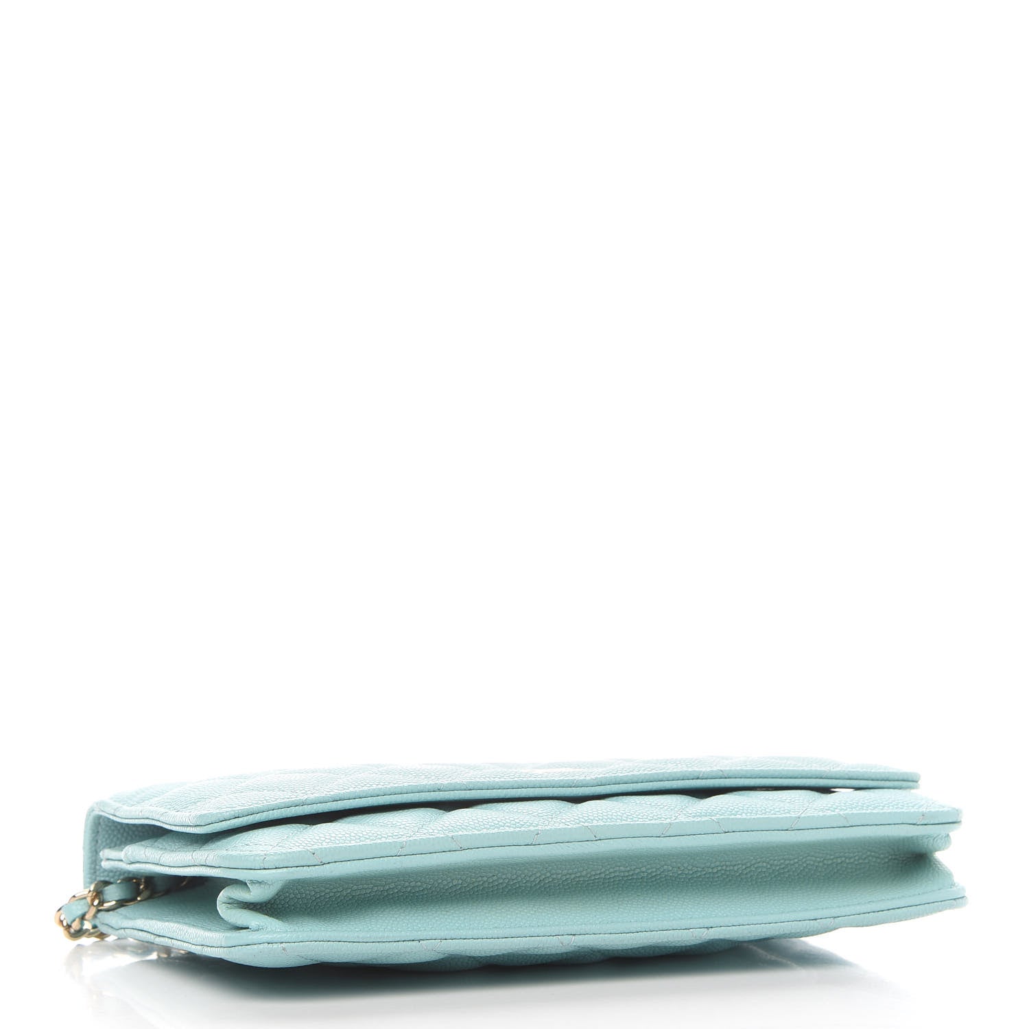 Chanel Caviar Quilted Wallet On Chain WOC Light Blue 3 of 9