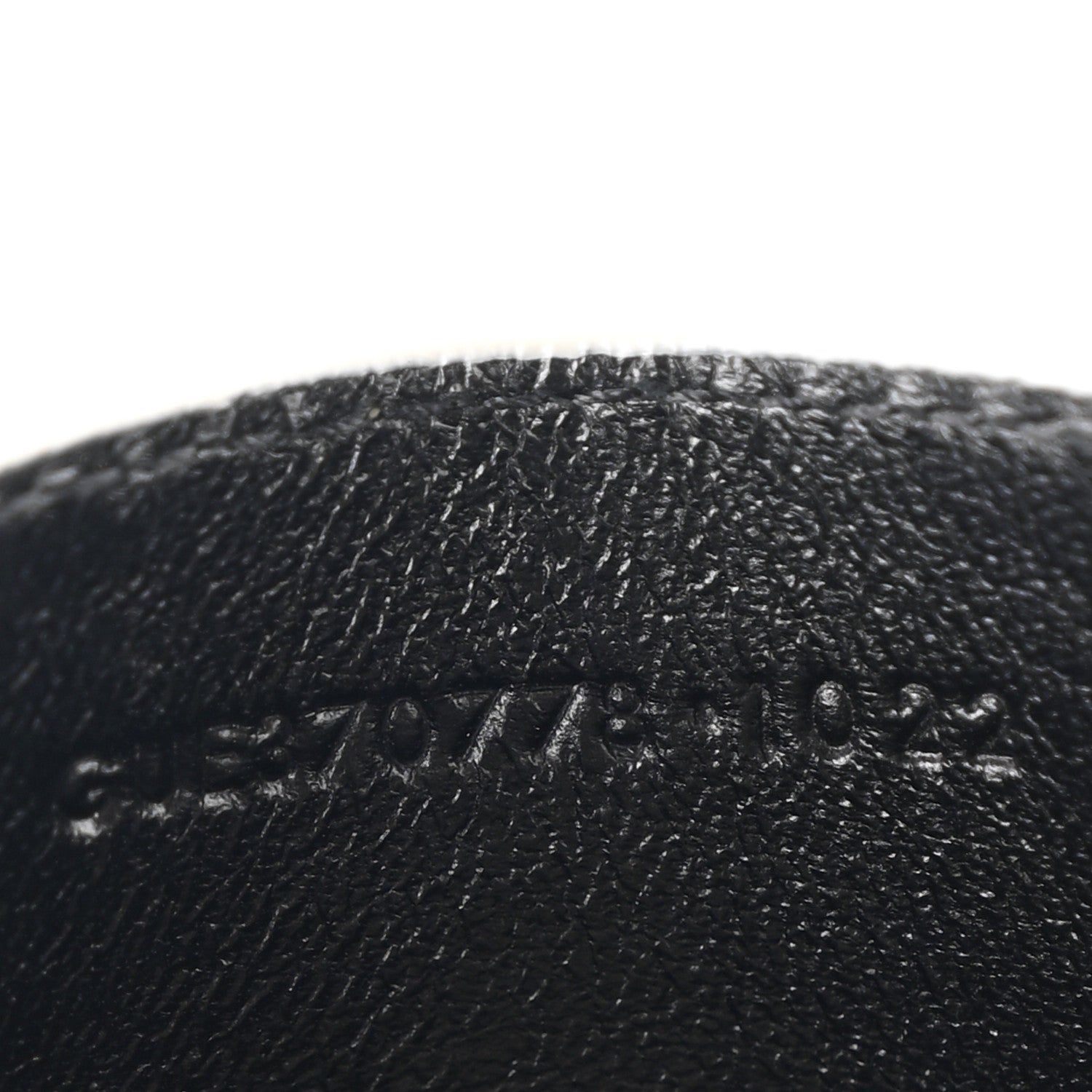 Saint Laurent Calfskin Crocodile Embossed Monogram Credit Card