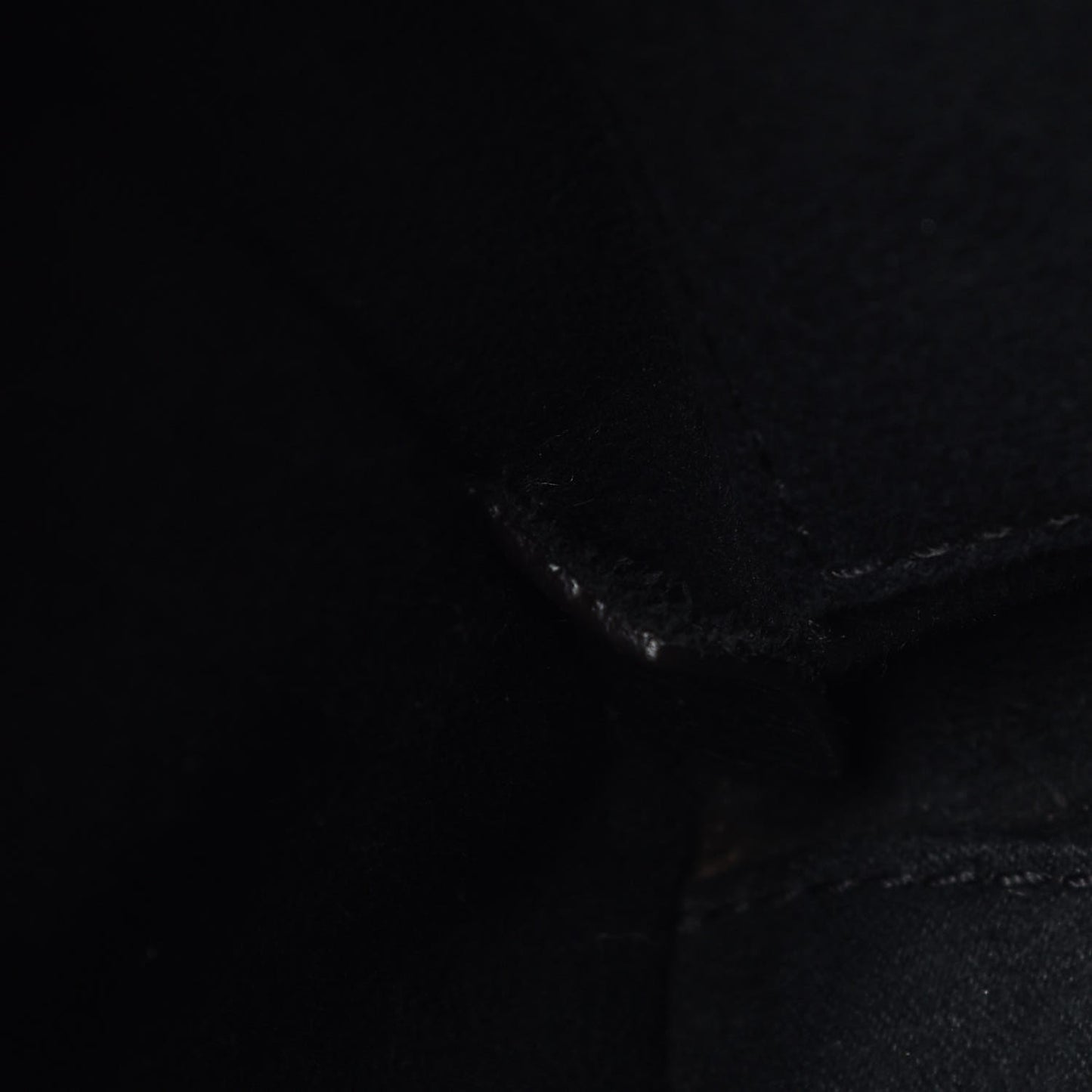 Drummed Calfskin Nano Luggage Black