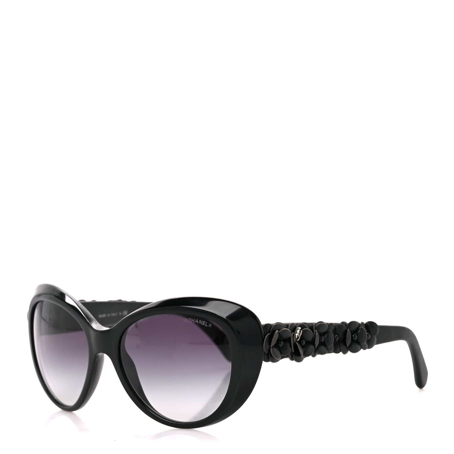 Lambskin Camellia CC 5318-Q Sunglasses Black