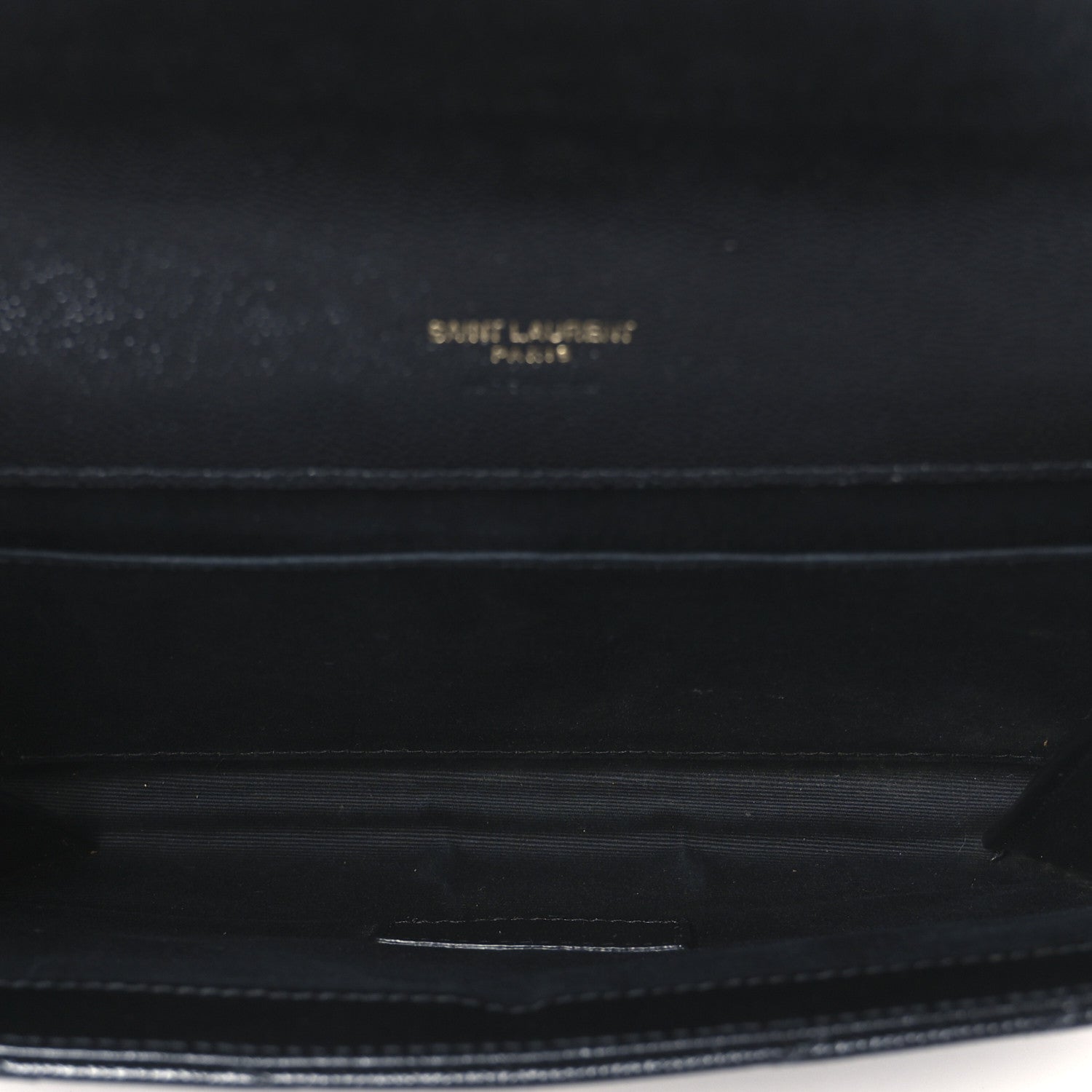 Saint Laurent Grain De Poudre Matelasse Chevron Monogram Envelope Clutch Black 5 of 8
