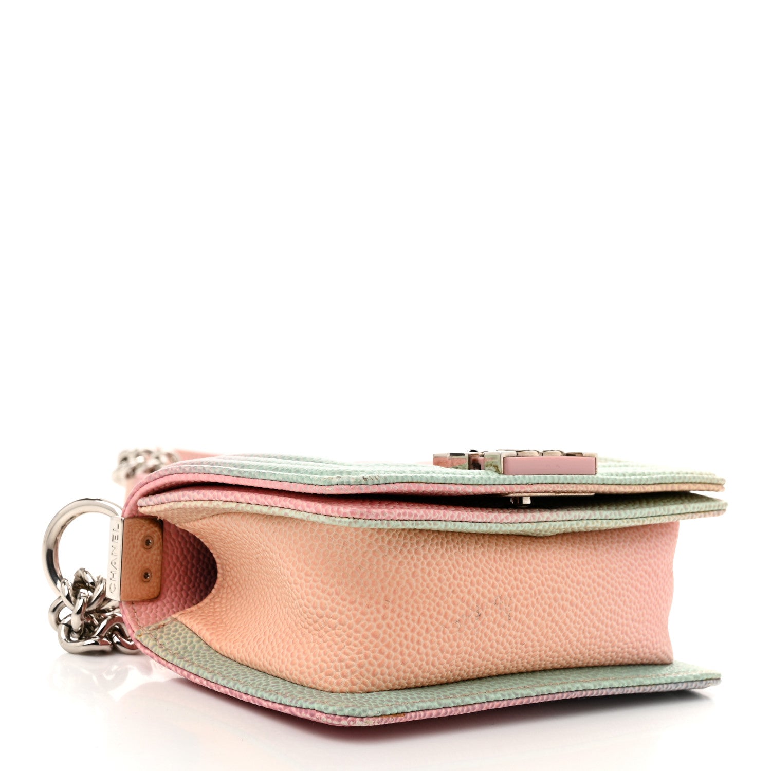 Chanel Caviar Quilted Mini Cuba Rainbow Boy Flap Pink Multicolor 4 of 11
