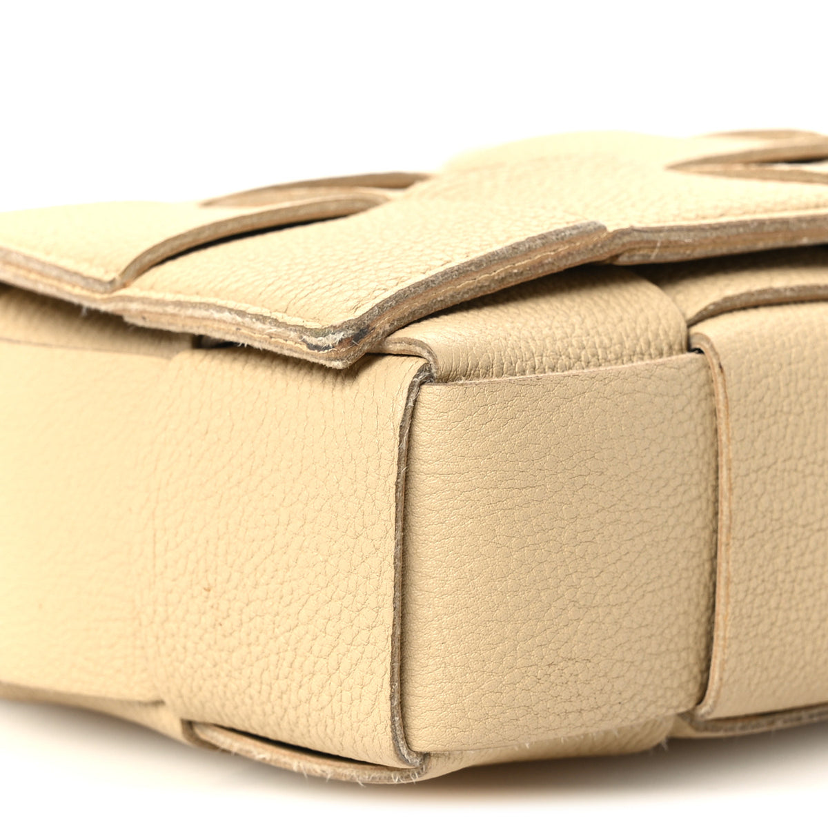 Bottega Veneta Grained Calfskin Maxi Intrecciato Cassette Crossbody Bag Porridge 10 of 11