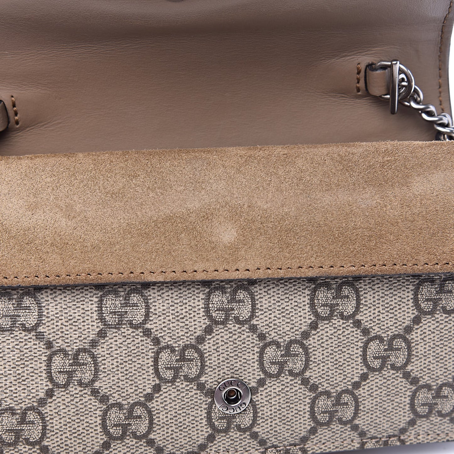 GG Supreme Monogram Super Mini Dionysus Shoulder Bag Taupe