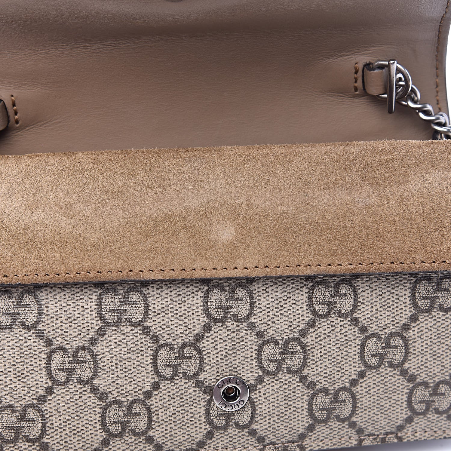 Gucci GG Supreme Monogram Super Mini Dionysus Shoulder Bag Taupe 10 of 12