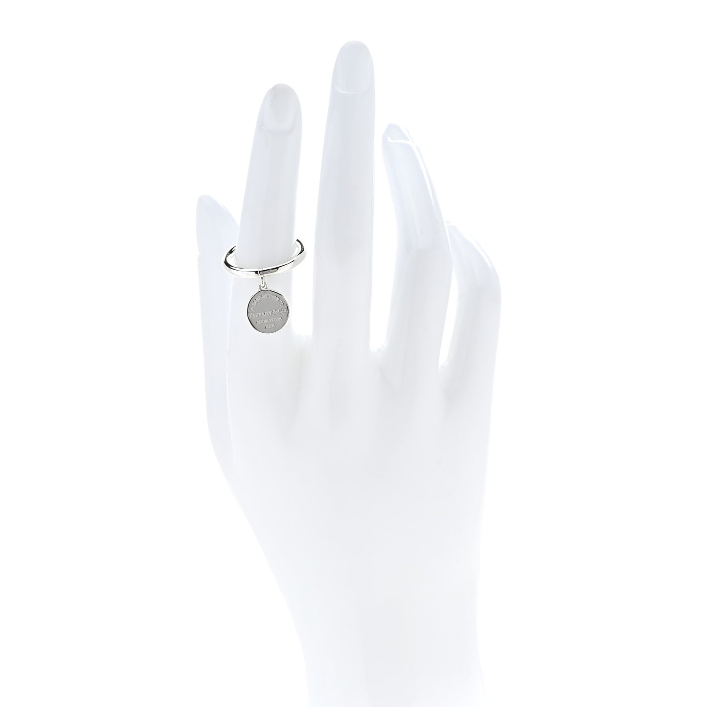 Sterling Silver Return to Tiffany Round Charm Ring 51 5.75