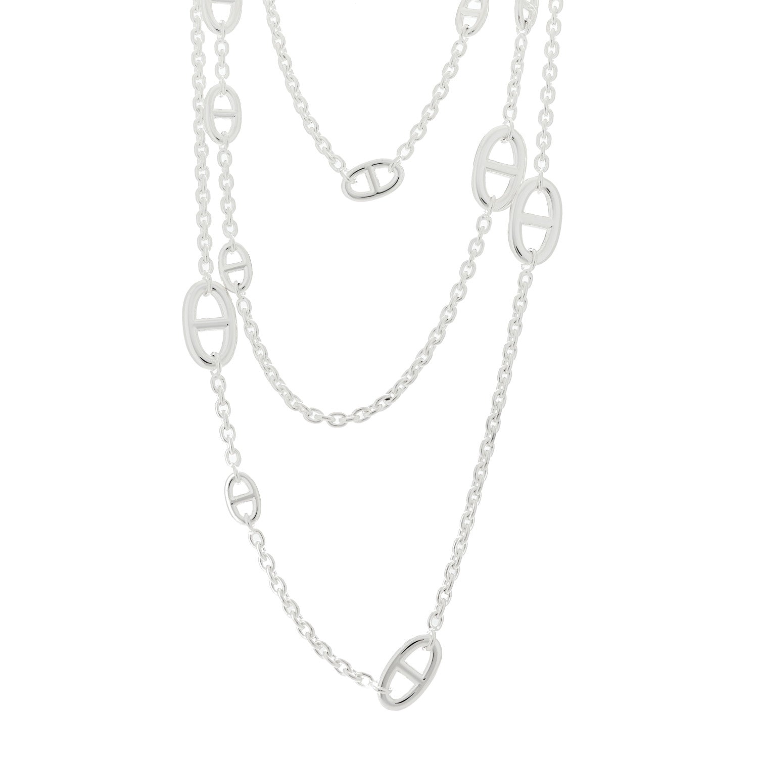 Hermes Sterling Silver Farandole Necklace 160 1 of 7