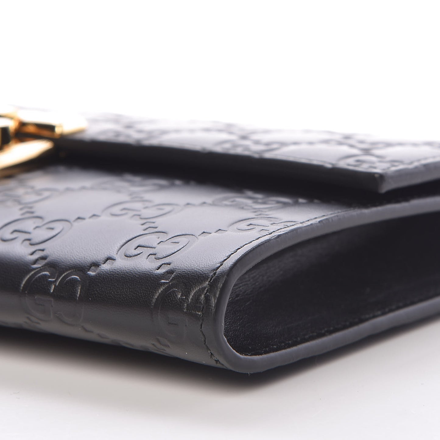 Guccissima Padlock Clutch Black