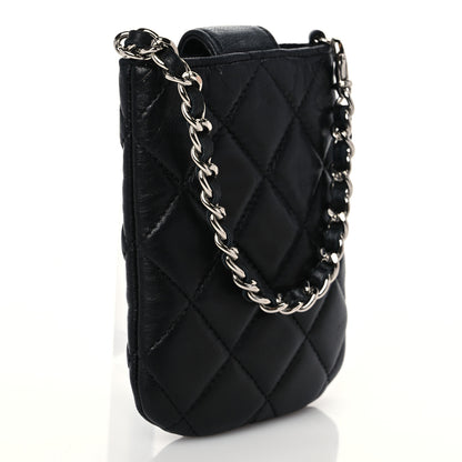 Chanel Lambskin Quilted Phone Case Black 3 of 7