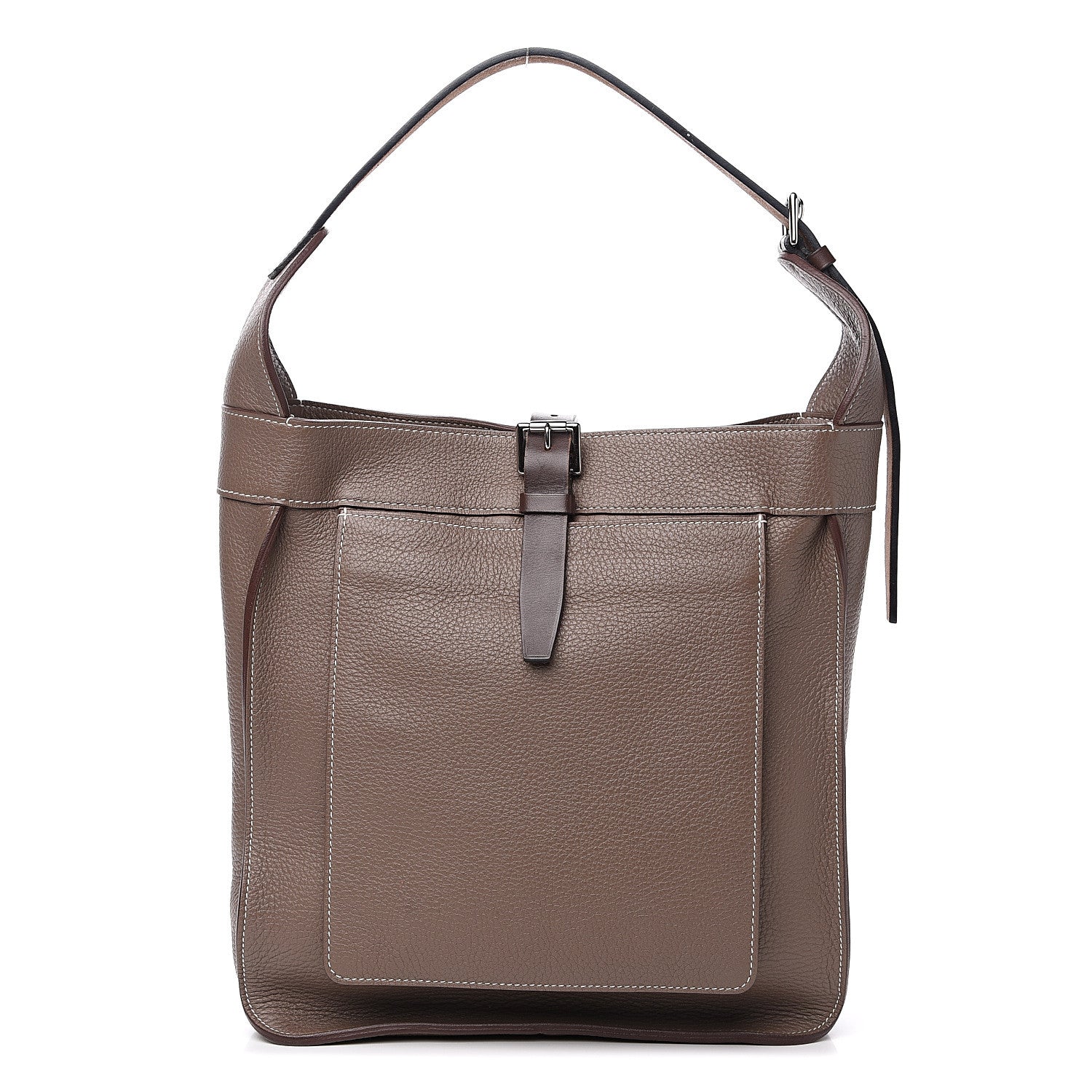 Hermes Taurillon Clemence Marwari PM Etoupe 1 of 9