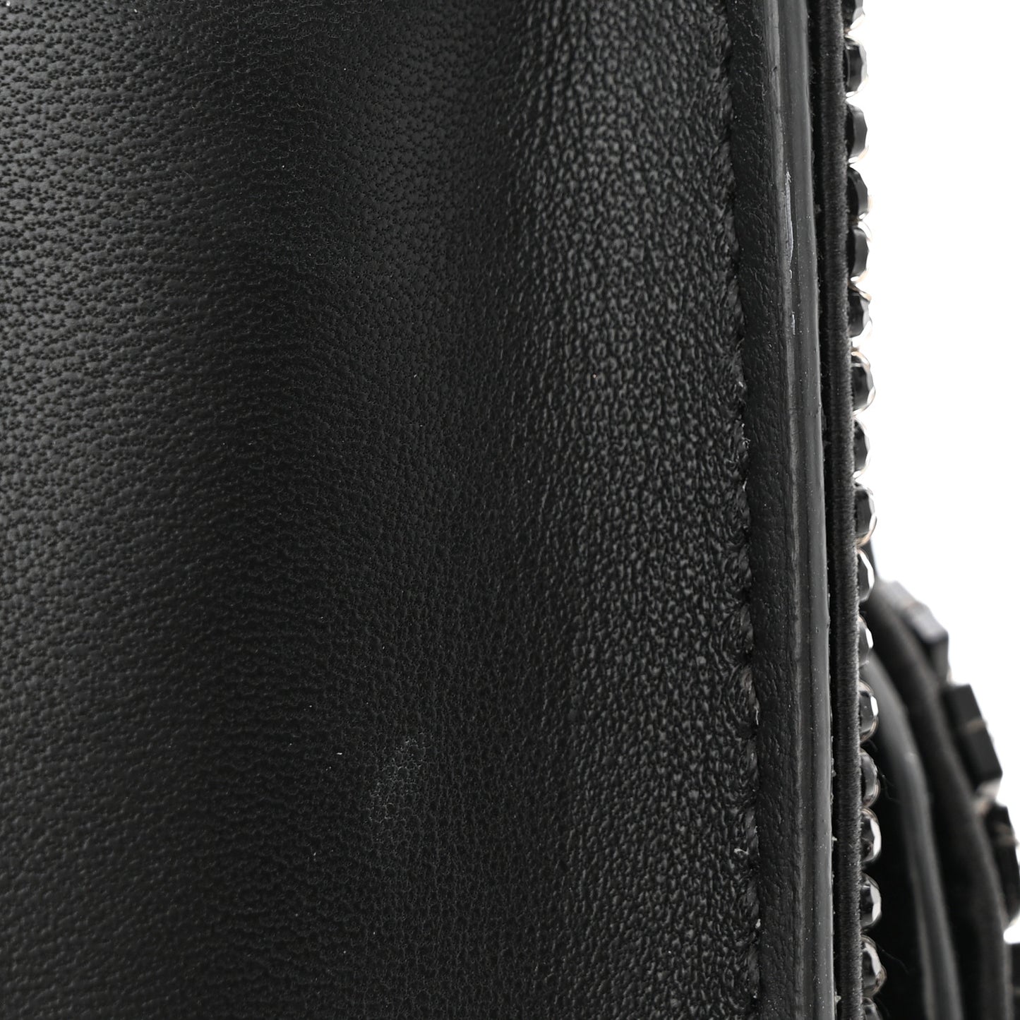 Crystal Nappa Monochrome Vlogo Small Loco Shoulder Bag Black