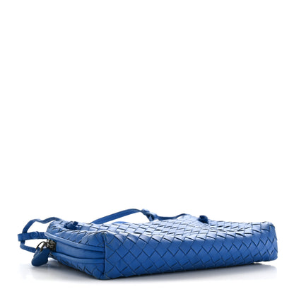 Bottega Veneta Nappa Intrecciato Double Compartment Crossbody Bag Atlantic Blue 4 of 12
