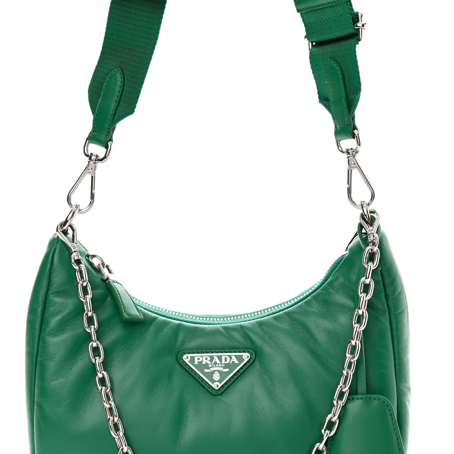 Prada Nappa Soft Padded Re-Edition 2005 Shoulder Bag Mango 7 of 9