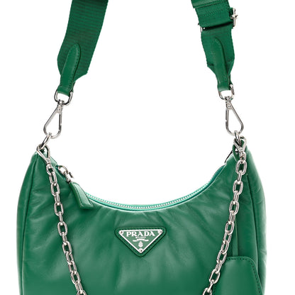 Prada Nappa Soft Padded Re-Edition 2005 Shoulder Bag Mango 7 of 9