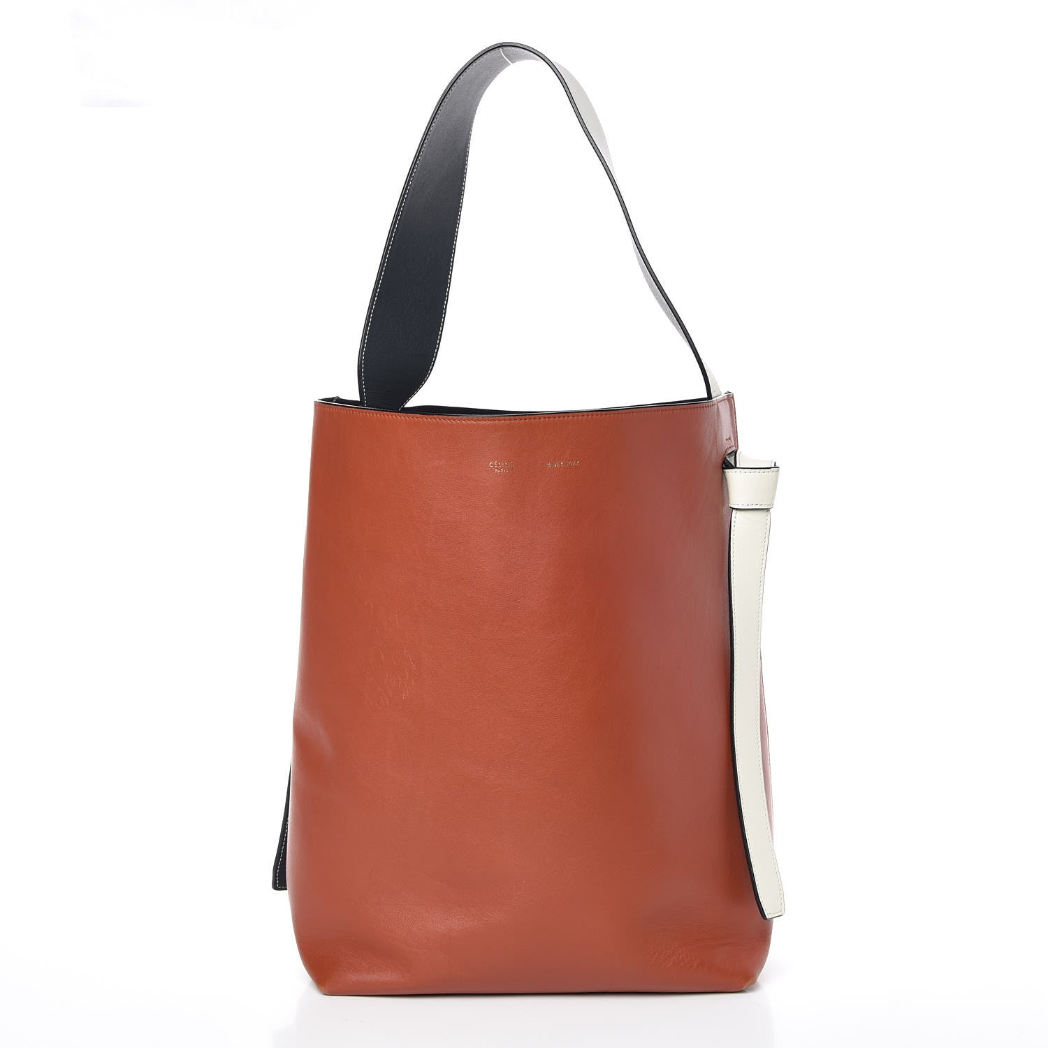 Celine Shiny Smooth Calfskin Small Twisted Cabas Brick 4 of 13