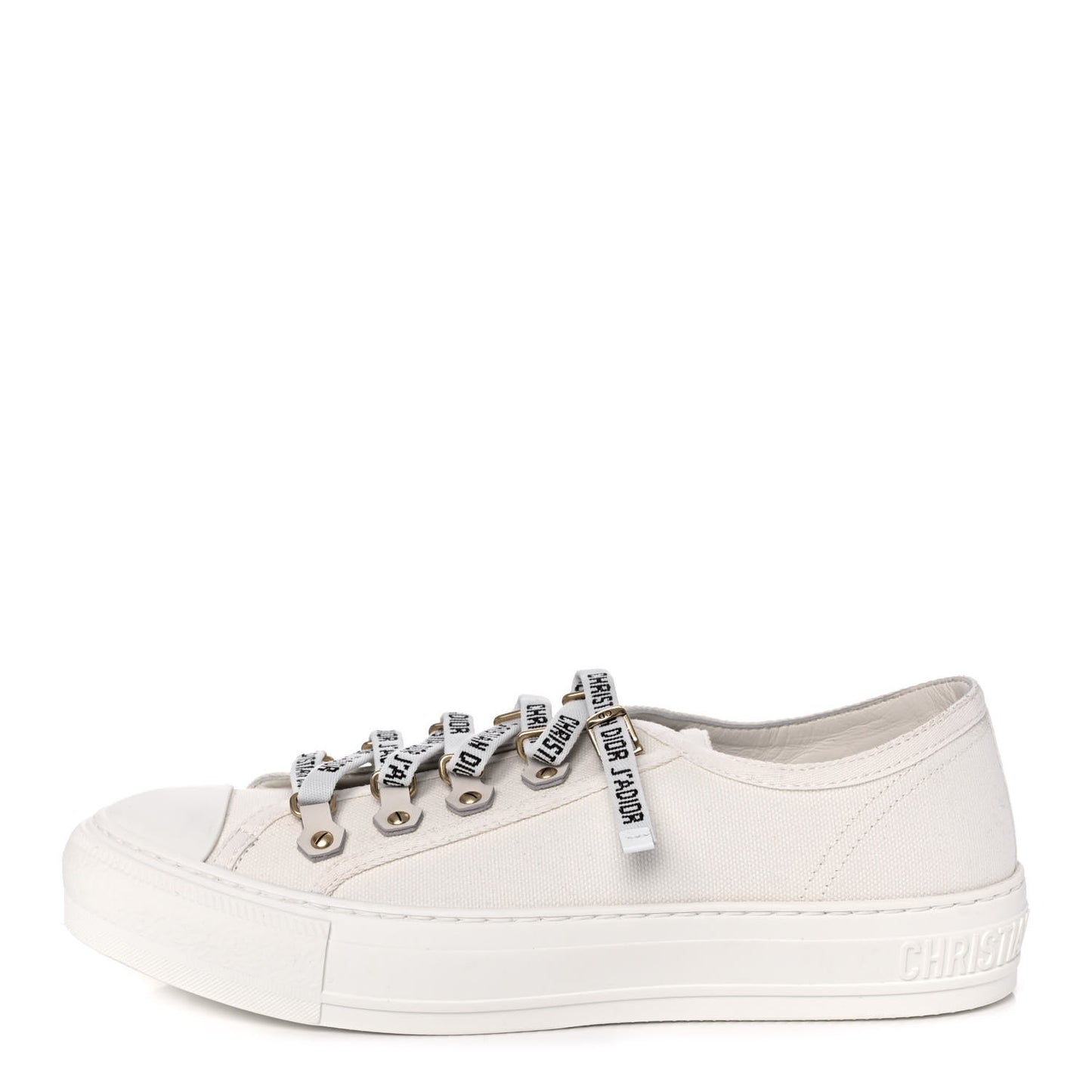 Canvas Walk'N'Dior Low Top Sneakers 38.5 Milk