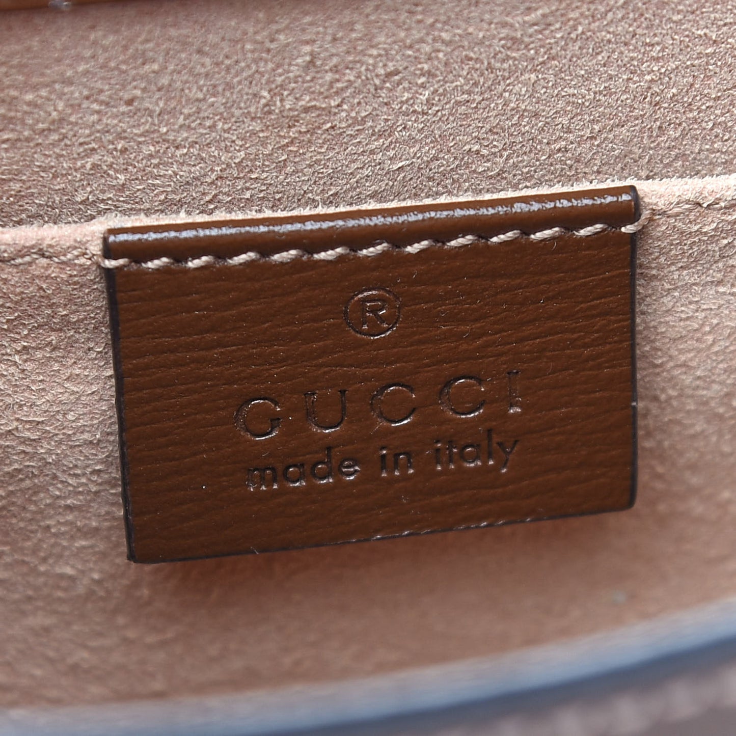 GG Supreme Monogram Script Logo Heart Crossbody Bag Beige Brown
