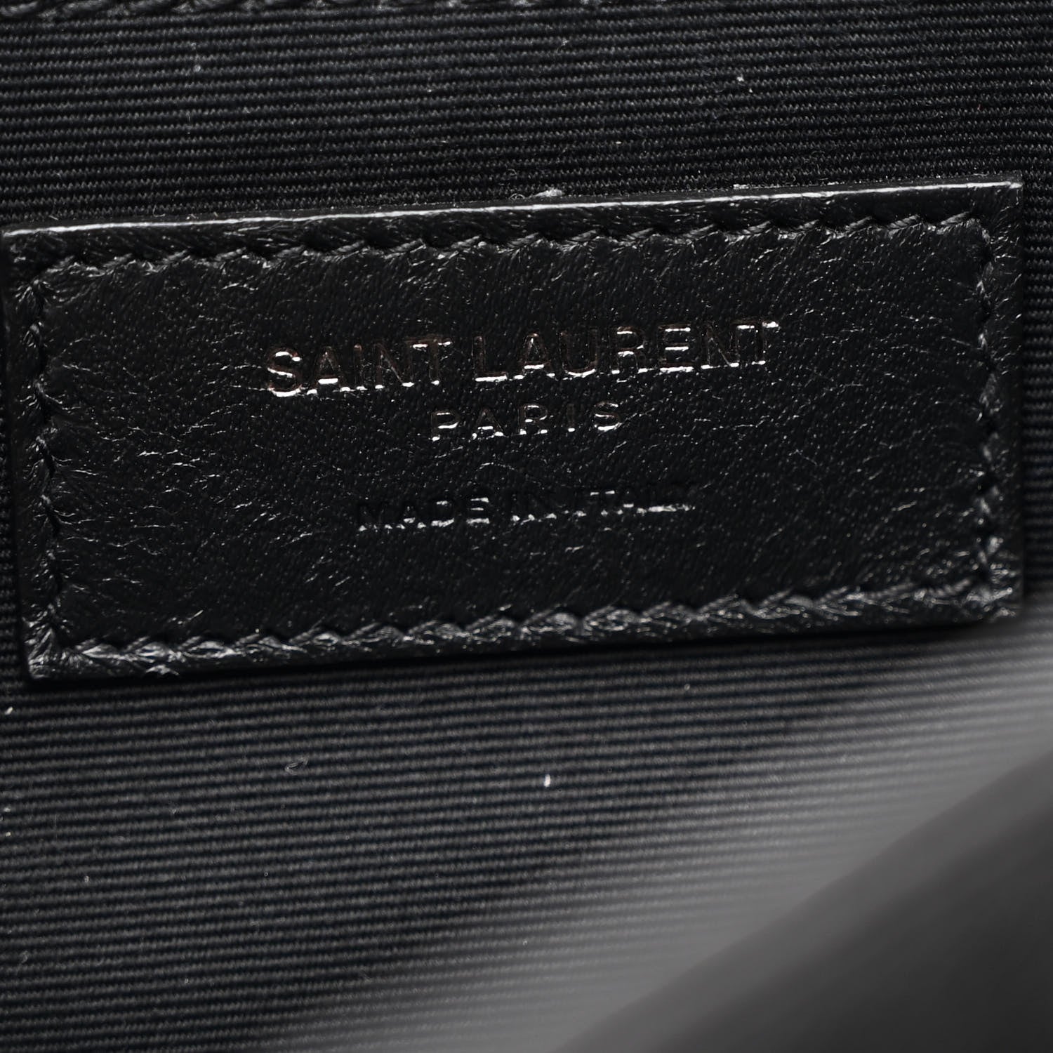 Saint Laurent Crocodile Embossed Lambskin Monogram Medium Niki Chain Satchel Black 6 of 10