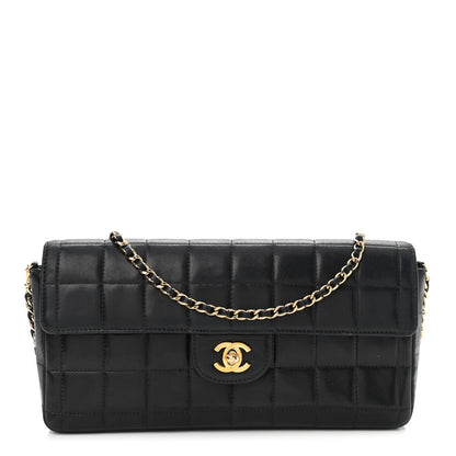 Chanel Lambskin East West Chocolate Bar Flap Black 1 of 10