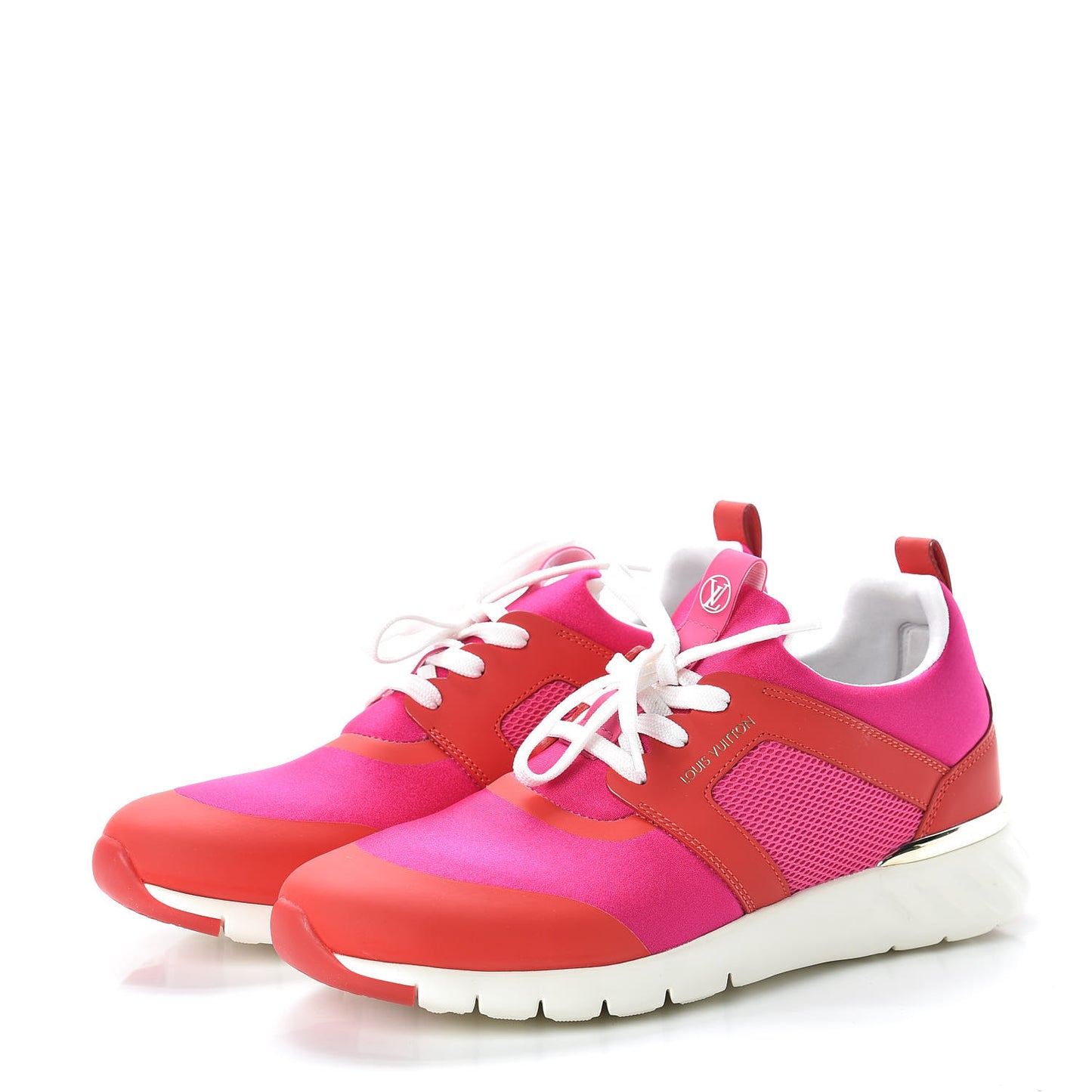 Rubber Technical Fabric Calfskin Aftergame Sneakers 37 Fuchsia