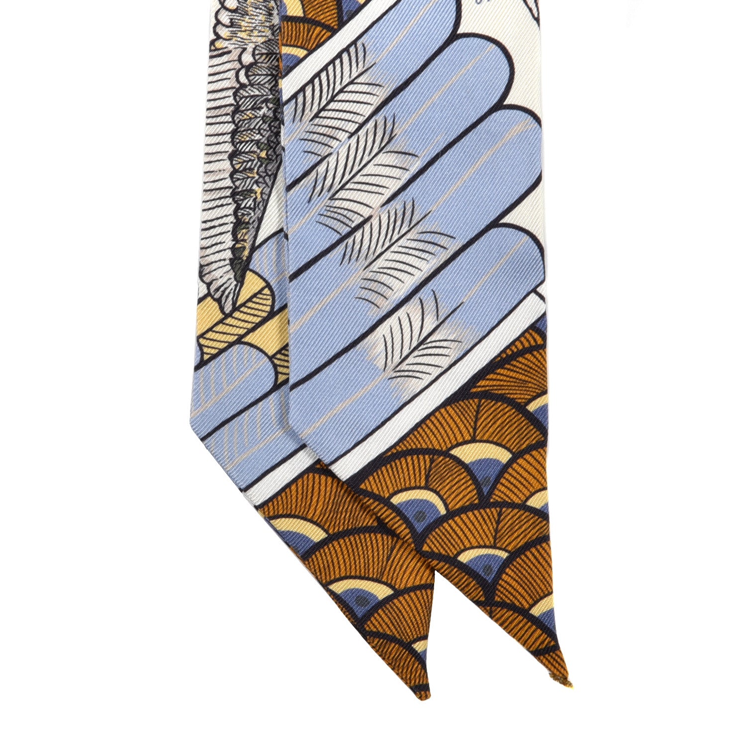 Hermes Silk Tree Of Song Twilly Creme Mauve Ocre 2 of 4