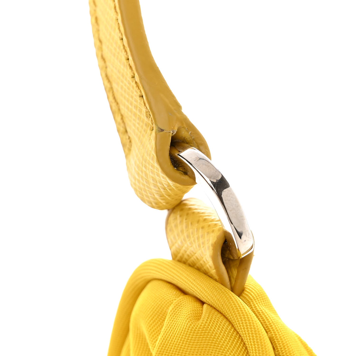 Prada Tessuto Nylon Gaufre Shoulder Bag Giallo 12 of 12