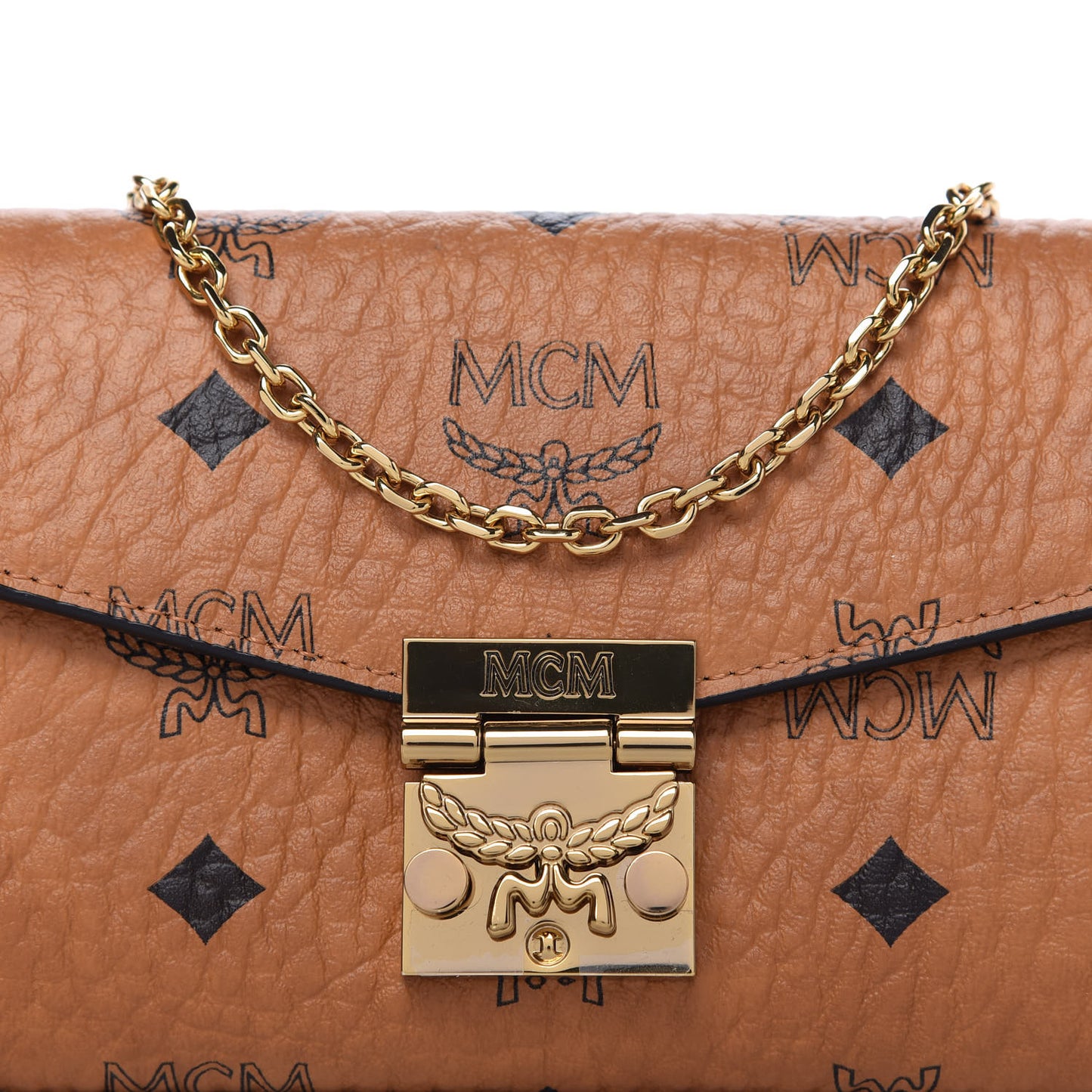 Visetos Large Patricia Wallet On Chain Cognac