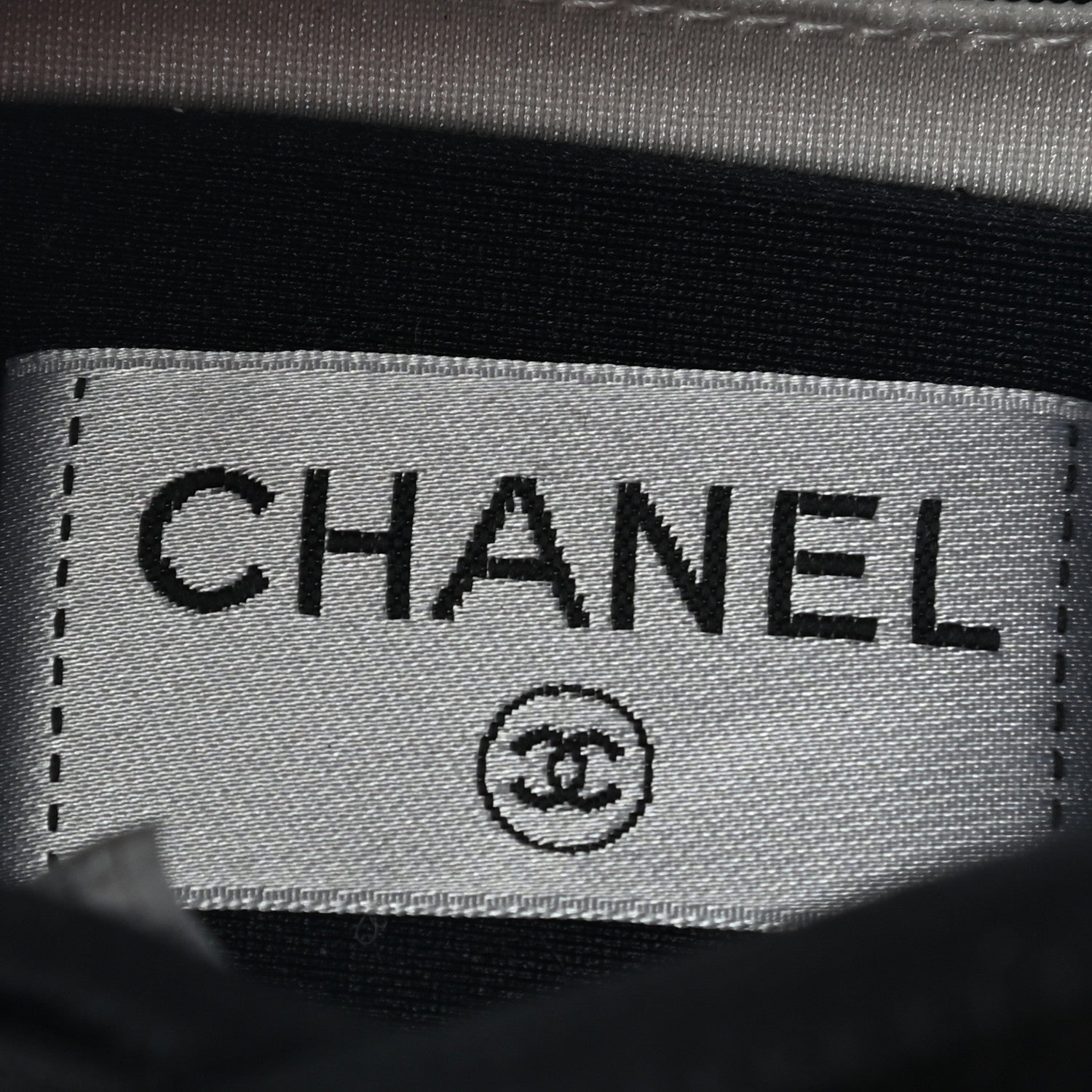 Chanel Velvet Calfskin Mixed Fibers CC Sneakers 38 Black 9 of 10
