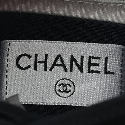Chanel Velvet Calfskin Mixed Fibers CC Sneakers 38 Black 9 of 10