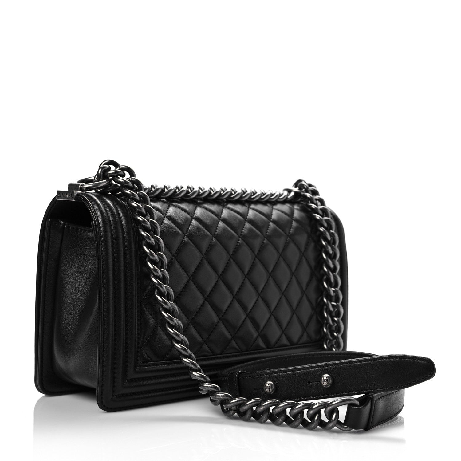 Chanel Calfskin Quilted Medium Boy Flap Black 3 of 9