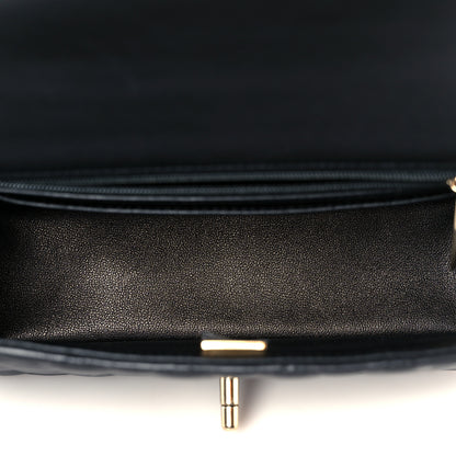 Chanel Lambskin Quilted Mini Top Handle Rectangular Flap Black 5 of 12