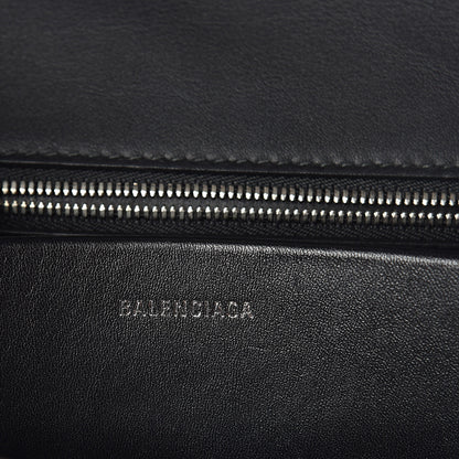 Balenciaga Calfskin Charms Logo Matelasse M BB Round Shoulder Bag Black 6 of 8