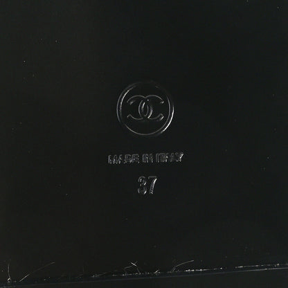 Chanel Grained Calfskin Velcro Dad Sandals 37 Black 8 of 8