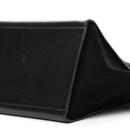 Celine Drummed Calfskin Suede Medium Trapeze Black 9 of 15