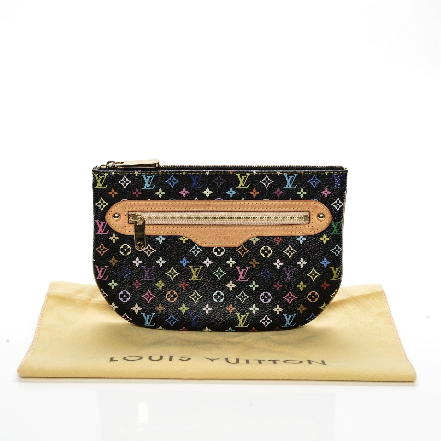 Louis Vuitton Monogram Multicolor Pochette Plate GM Black 7 of 7