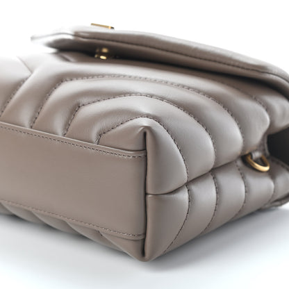 Saint Laurent Calfskin Y Quilted Monogram Toy Loulou Crossbody Bag Dark Beige 8 of 8