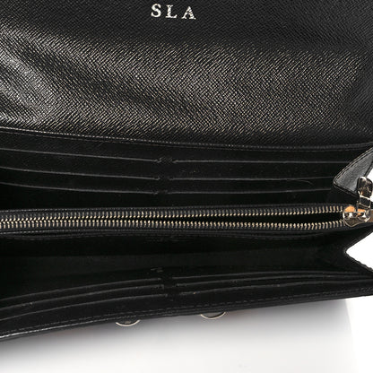 Louis Vuitton Epi Chain Flower Print Twist Wallet Black 5 of 8