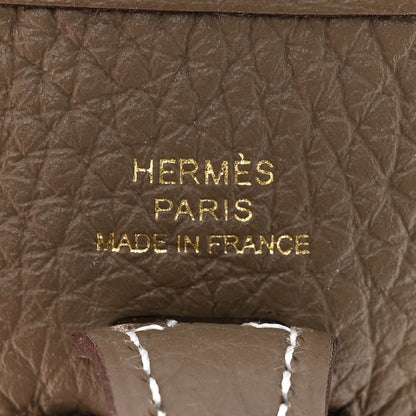 Hermes Taurillon Clemence Amazone Evelyne TPM Etoupe Bleu Indigo 6 of 12
