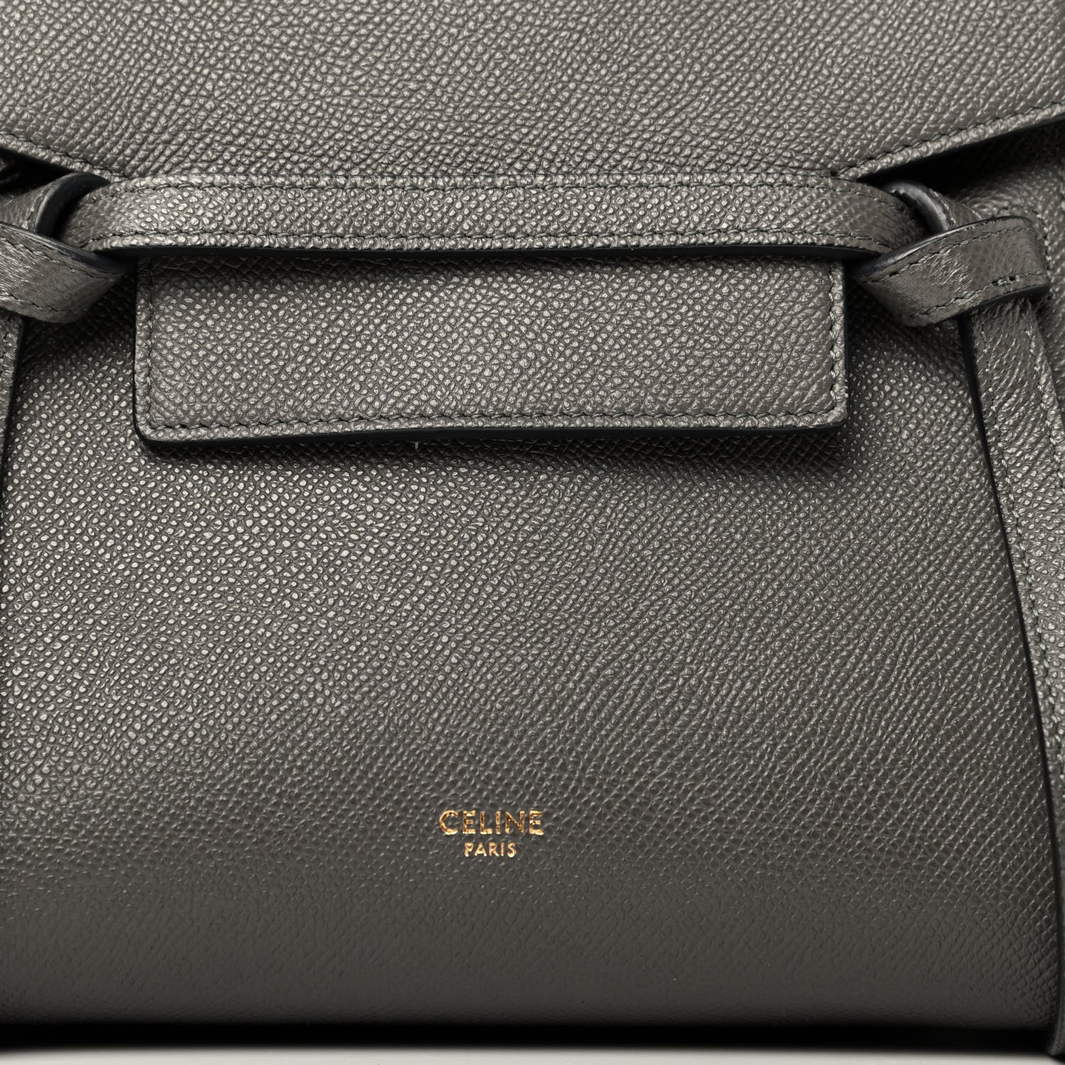 Celine Grained Calfskin Nano Belt Bag Grey 8 of 9