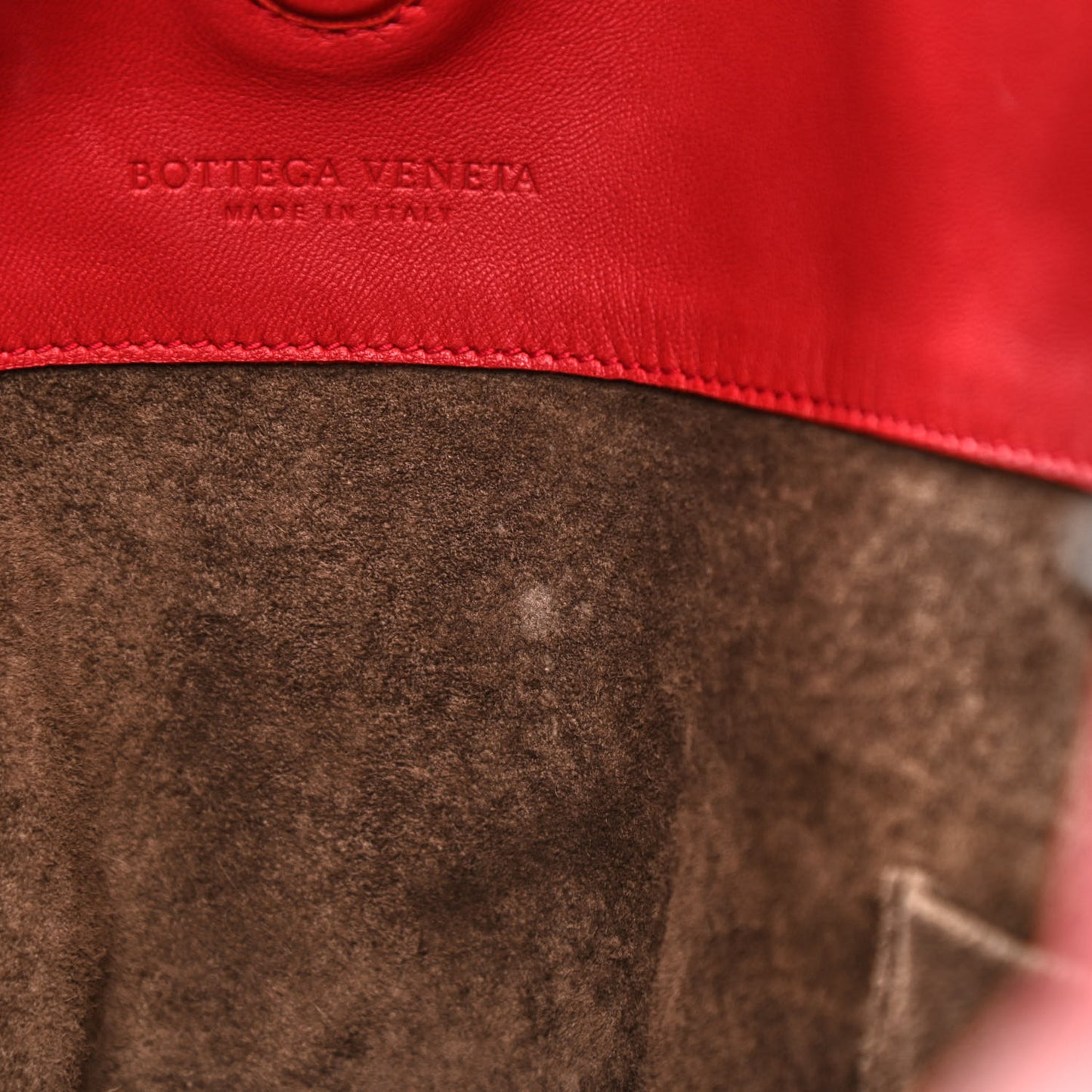 Nappa Intrecciato Campana Hobo Red