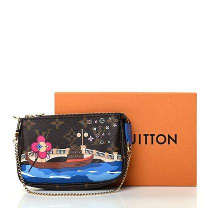 Louis Vuitton Monogram 2019 Christmas Animation Mini Venice Pochette Accessories Blue 8 of 8