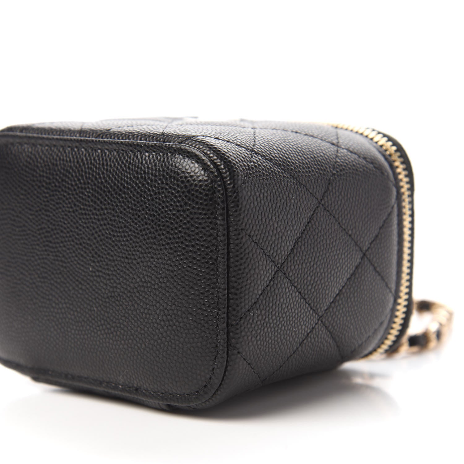 Chanel Caviar Quilted Mini Vanity Case With Chain Black 7 of 11