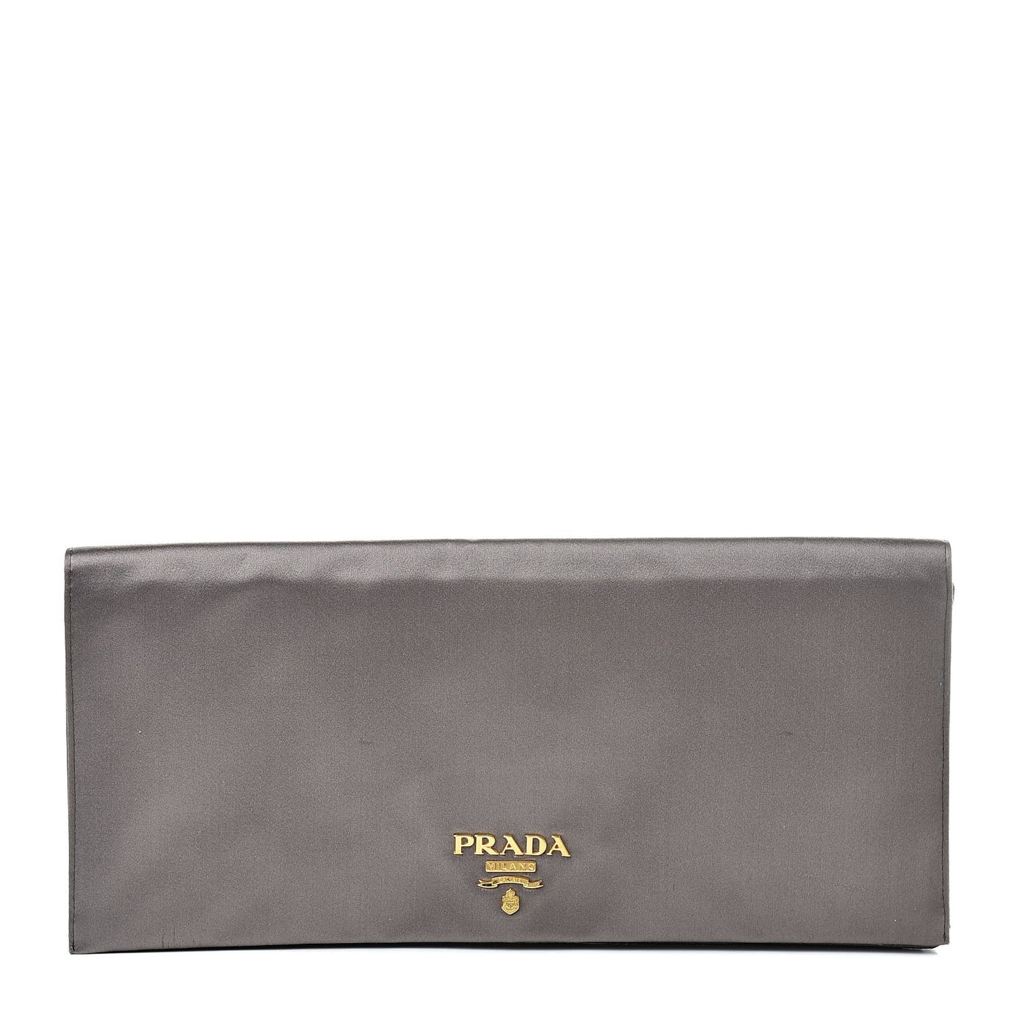 Satin Pochette Clutch Fumo Gold