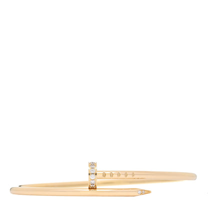 Cartier 18K Yellow Gold Diamond Small Juste Un Clou Bracelet 15 1 of 4