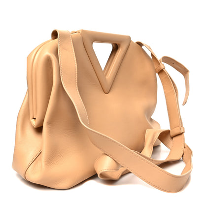 Bottega Veneta Calfskin Medium The Point Triangle Bag Almond 3 of 9